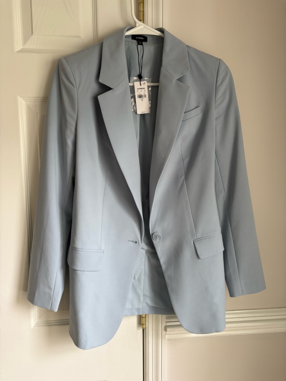 Express Light Blue Boyfriends Blazer
